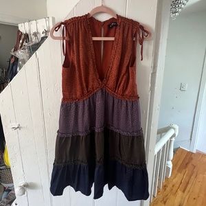 Colorful Tiered Tank Top Dress